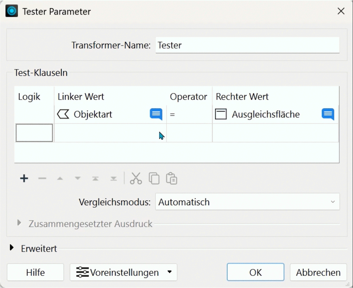 Abbildung 5: Kommentare an Transformer-Parametern