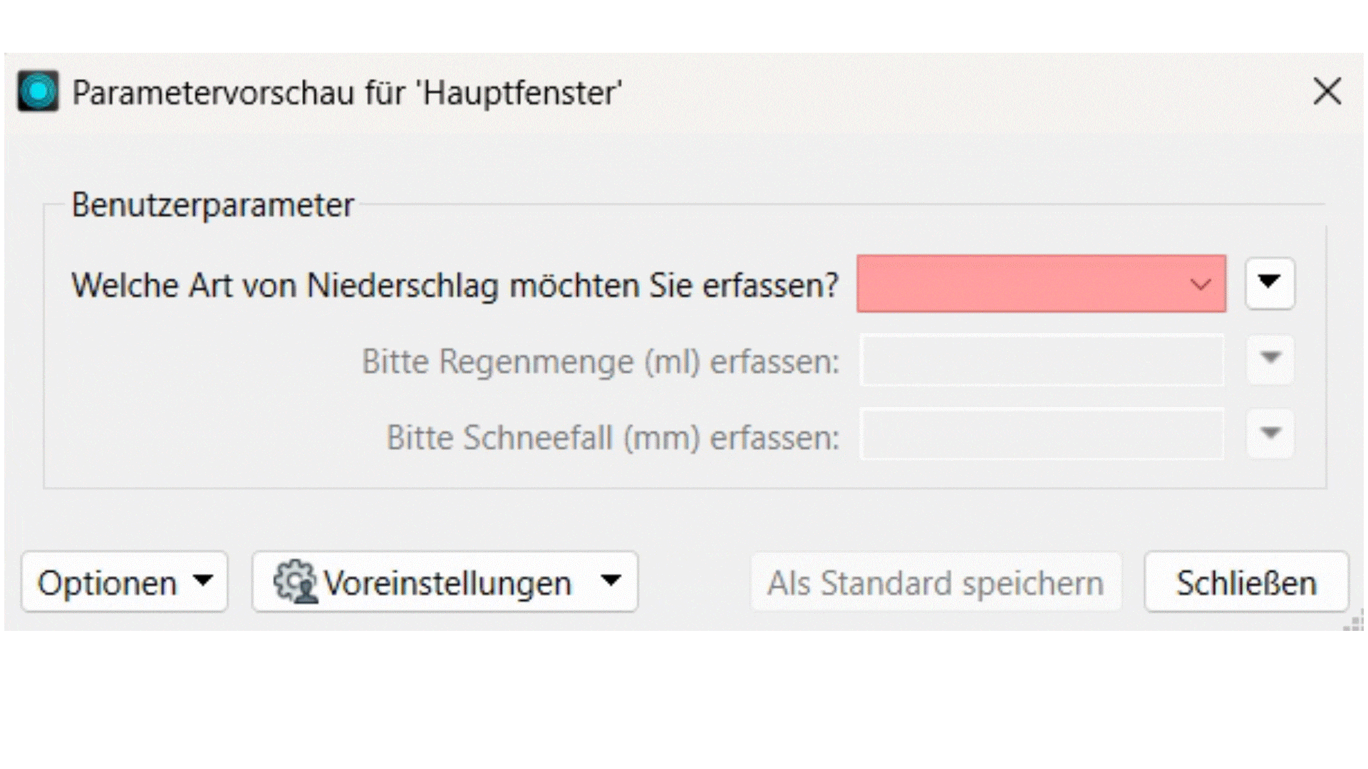 Benutzerparameter